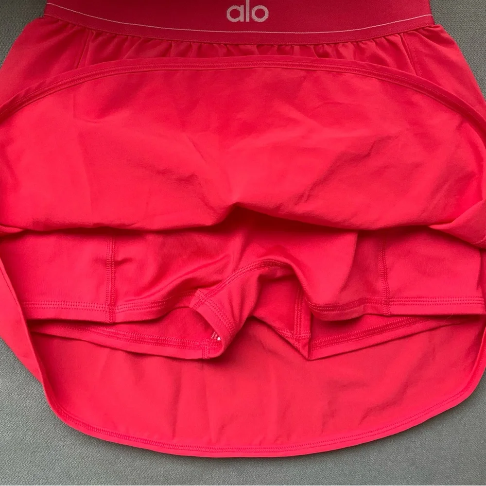 Alo Yoga Match Point Tennis Skirt Candy Red XS